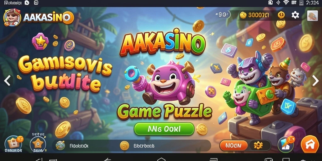 Screenshot utama AAKASINO menunjukkan gameplay Puzzle yang menarik dan menantang.