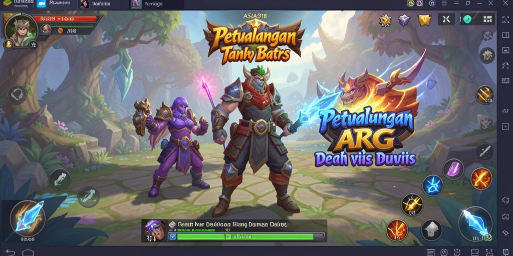 Gameplay ARPG yang mendebarkan dengan pertarungan yang intens.
