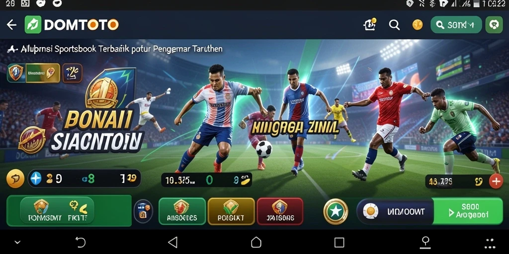 Tampilan gameplay menarik dari aplikasi Sportsbook DOMTOTO.