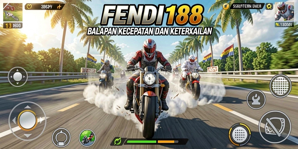 Tampilan menarik dari gameplay balapan FENDI188 yang seru dan kompetitif.