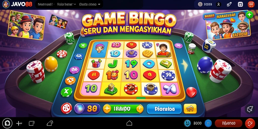Screenshot gameplay JAVO88 menampilkan keseruan Bingo yang mendebarkan.