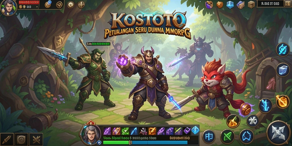 Gameplay KOSTOTO yang menarik dalam dunia fantasi MMORPG.