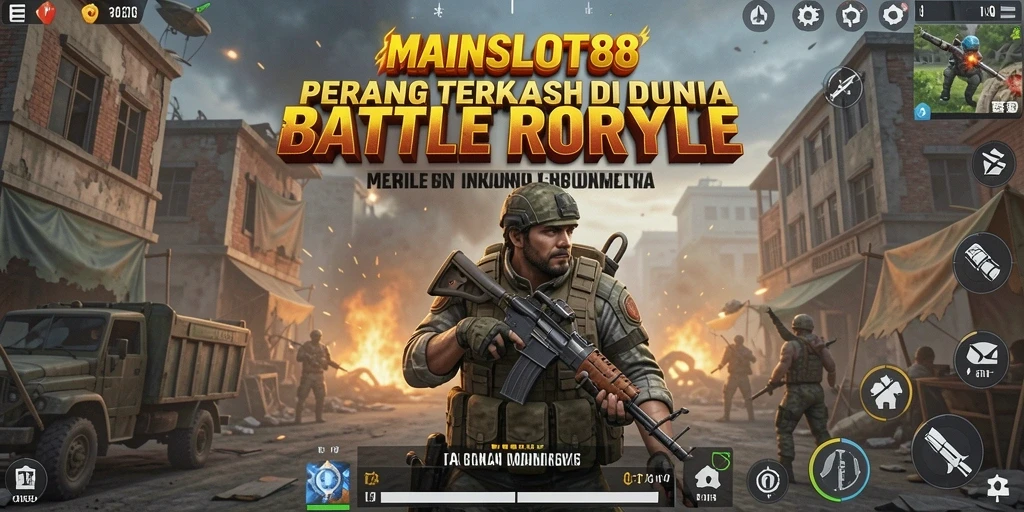 Tangkapan layar gameplay MAINSLOT88 yang menampilkan pertempuran seru Battle Royale.
