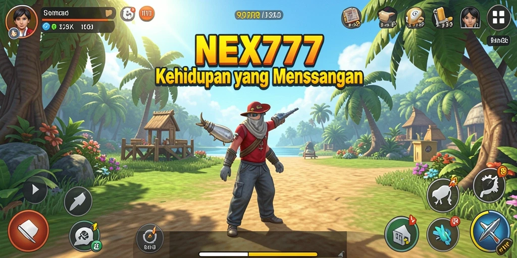 Tampilan gameplay NEX777 dengan interaksi karakter yang menarik.