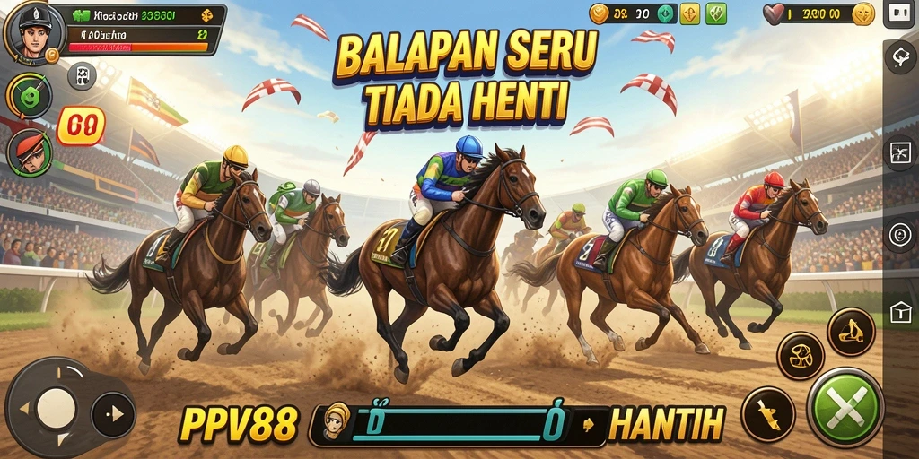 Gameplay seru PPV88 yang menampilkan balapan sengit di lintasan.