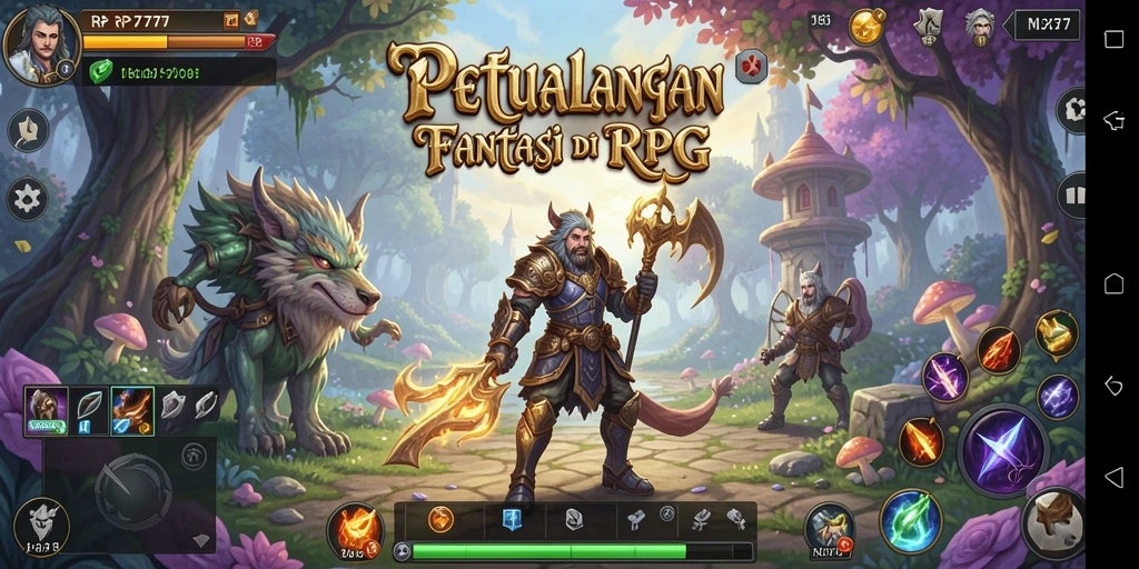 Tampilan menarik dari gameplay petualangan RPG yang seru.