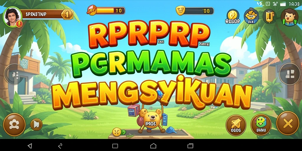 Tampilan gameplay RPRPRP yang penuh warna dan menarik.