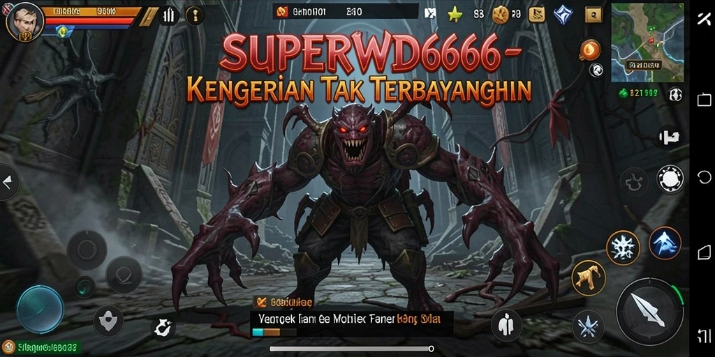 Gameplay menakutkan dalam SUPERWD666 dengan suasana seram.